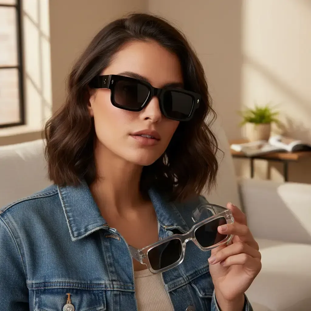 Pack Retro Square Sunglasses for Women Men