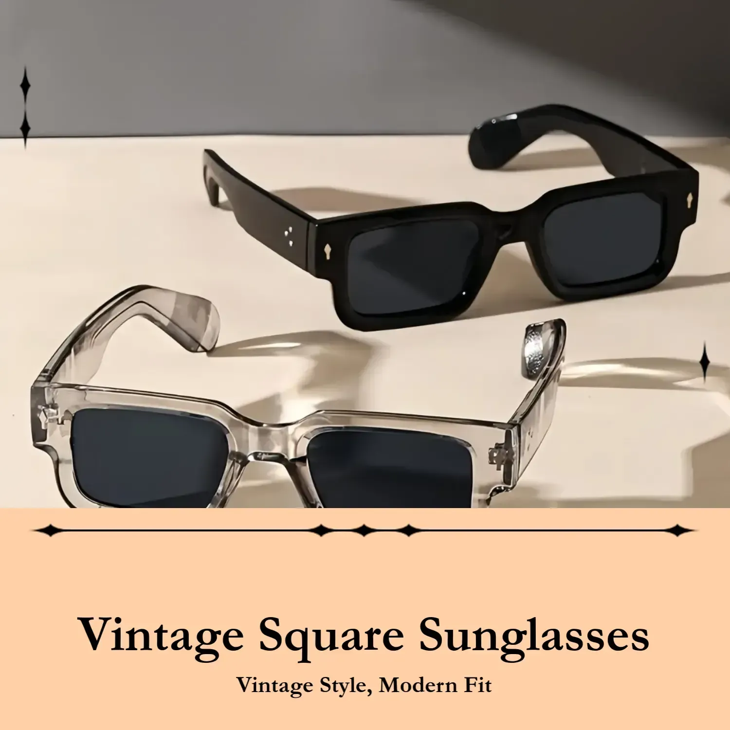 Pack Retro Square Sunglasses for Women Men
