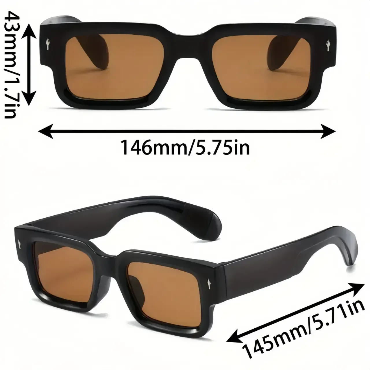 Pack Retro Square Sunglasses for Women Men