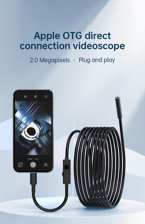 Endoscope Camera with Light, 1920P HD Borescope Tools with 8 Adjustable LED Lights, Endoscope with Semi-Rigid Snake Camera, Inspection Borescope for iOS and Android - 16.4ft Single Lens