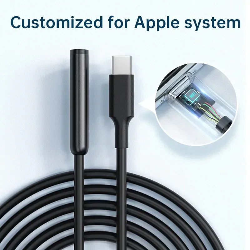 Endoscope Camera with Light, 1920P HD Borescope Tools with 8 Adjustable LED Lights, Endoscope with Semi-Rigid Snake Camera, Inspection Borescope for iOS and Android - 16.4ft Single Lens