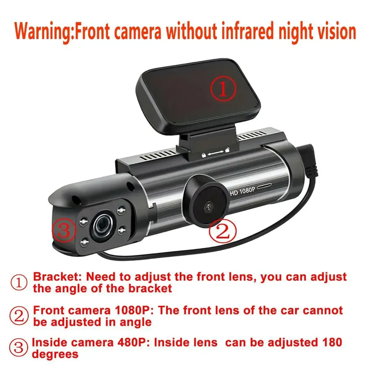 WHATOOK 1080P Ultra HD Dash Cam（Not wireless) , Front Car Camera with Night Vision, 32GB Recording, Auto Accessories（Not wireless) , Car Camera Accessories, Dashcam, Cars