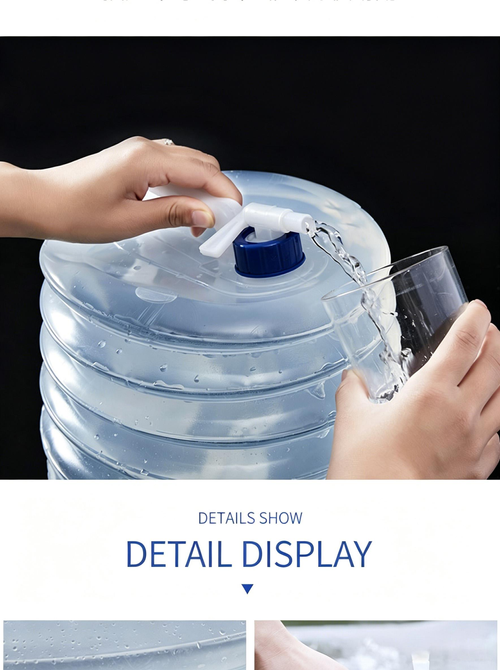 15L Foldable bucket - Family need it and can be used anywhere. Capacity portable water bottle with handle。