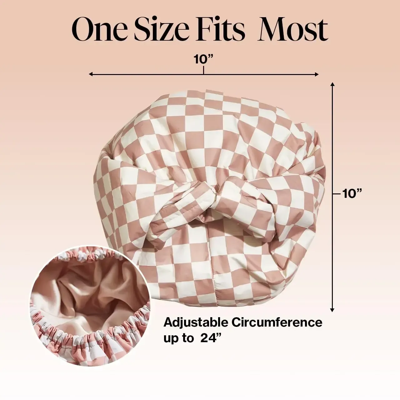 You Need It ! All Lengths Adjustable Satin Shower Cap - Reusable Waterproof Cap for Long & Short Hair - Blowout, Silk Press & Braids Protection