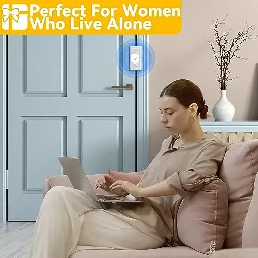The family urgently needs it! Two-piece household security door lock, with a load capacity of 800 pounds, suitable for inward swinging doors, equipped with 8 screws for reinforcing the lock mechanism to prevent unauthorized entry.