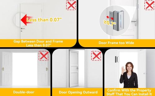 The family urgently needs it! Two-piece household security door lock, with a load capacity of 800 pounds, suitable for inward swinging doors, equipped with 8 screws for reinforcing the lock mechanism to prevent unauthorized entry.