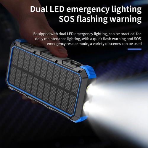 36800 &  49800mAh Solar Charger Power Bank Wireless Charger Built in 4 Cables 7 Outputs 15 Watts Fast Charging