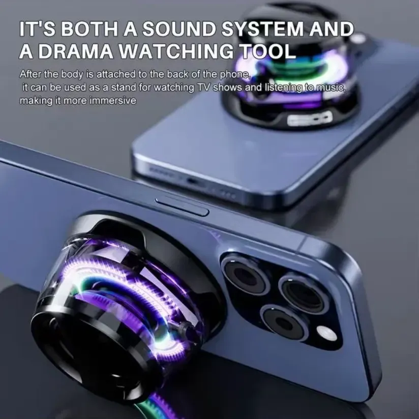 G200 Magnetic Bluetooth Speaker with RGB Light, 40mm Drivers, Bluetooth 5.3,Portable for Travel & C amping Adjustable Sound Volume