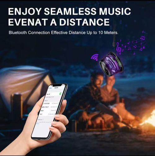 G200 Magnetic Bluetooth Speaker with RGB Light, 40mm Drivers, Bluetooth 5.3,Portable for Travel & C amping Adjustable Sound Volume