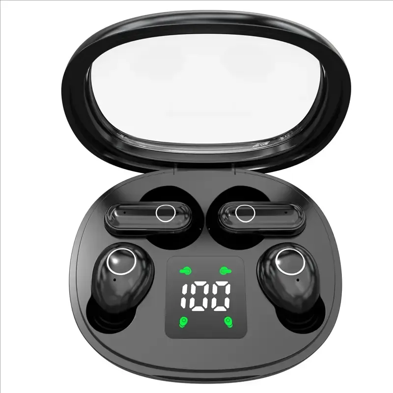 MSHUKCOE Wireless Headphones In-ear Design Noise Cancelling True Wireless Earbuds with Digital Display Bluetooth 5.4 Gaming Headset for Running Exercising Lightweight Fitness Earphones