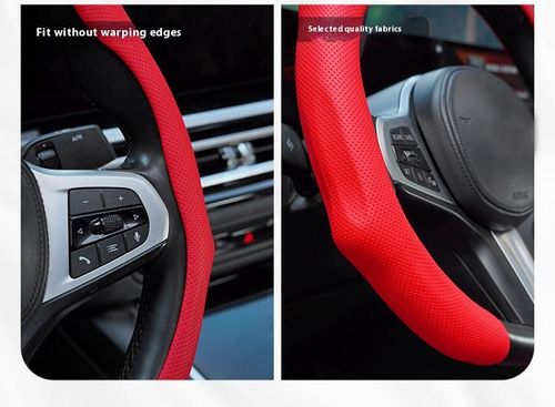 SUPEREVER Napa Nappa Leather 15Inch 5D Premium Steering Wheel Cover Ultra-Thin Breathable Anti-Slip Sweat-Resistant Easy Install Universal Fit Enhance Driving Safety Comfort Must-Have Car Essential White