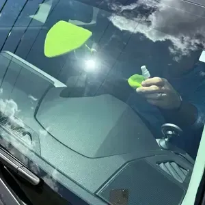 Windshield Cleaning Tool, Microfiber Car Window Cleaner with 4 Reusable and Washable Microfiber Pads and Extendable Handle