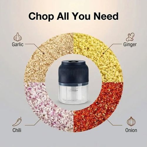 Electric Garlic Chopper: Your Versatile Kitchen Companion ·6 sharp blades
