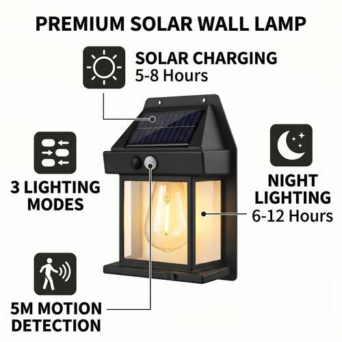 4 Pack Solar Outdoor Wall Lights with Motion Sensor, Waterproof IP65 Garden Security Lighting, 3 Modes Auto Dusk to Dawn, Wireless Decorative Lamp for Patio, Villa, Pathway