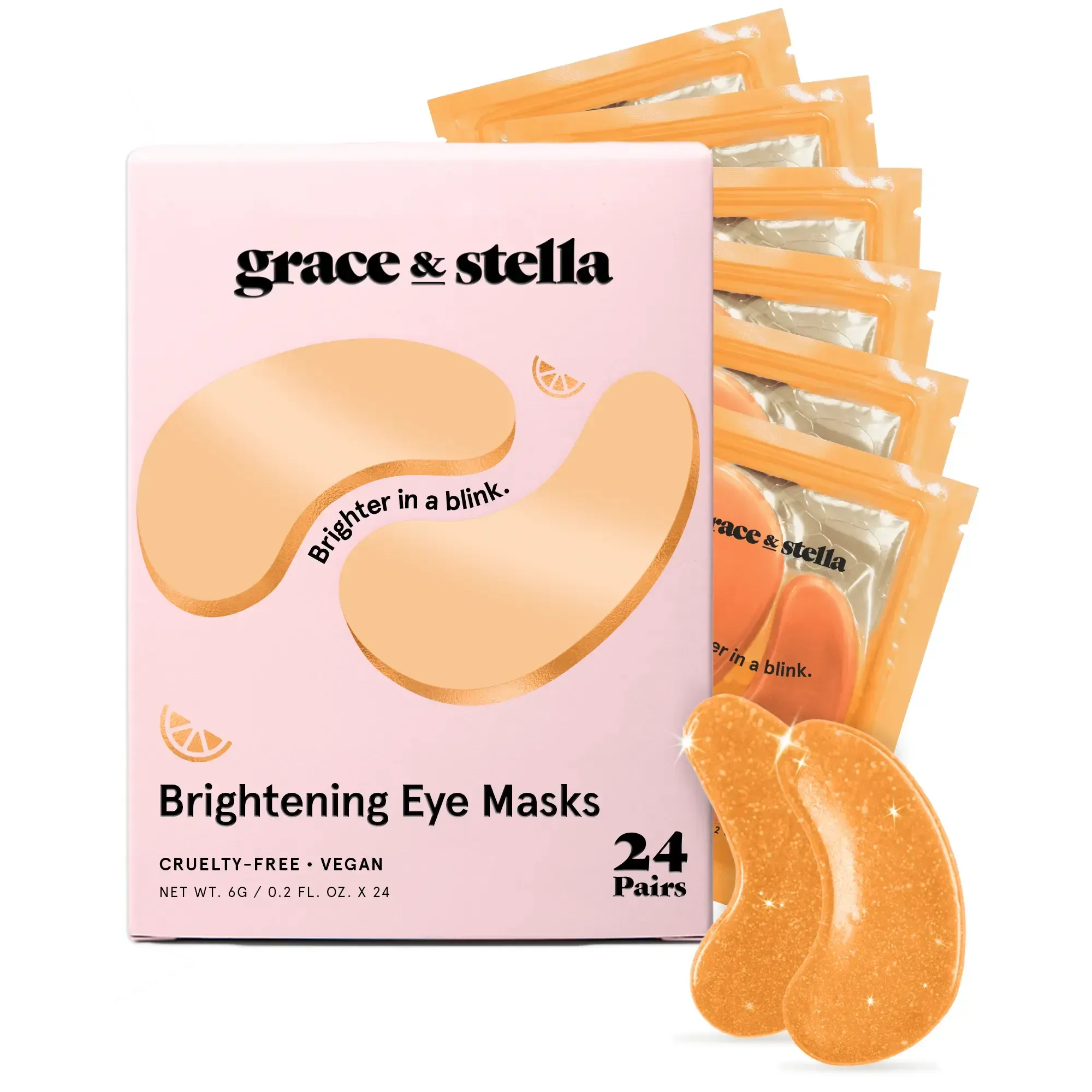 Under Eye Masks - Depuffing Fix for Dark Circles | Youthful & Awakened Glow, Hydration Boost | Gifts for Brides, Travel Essentials by grace & stella
