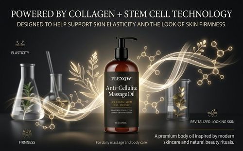 The whole family will benefit from it - Flowziax Anti-Excess Fat Massage Oil, 8 ounces - Improves the appearance of excess fat - Body care and skin care massage oil