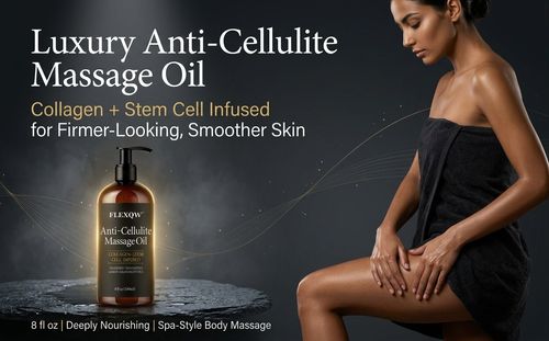 The whole family will benefit from it - Flowziax Anti-Excess Fat Massage Oil, 8 ounces - Improves the appearance of excess fat - Body care and skin care massage oil