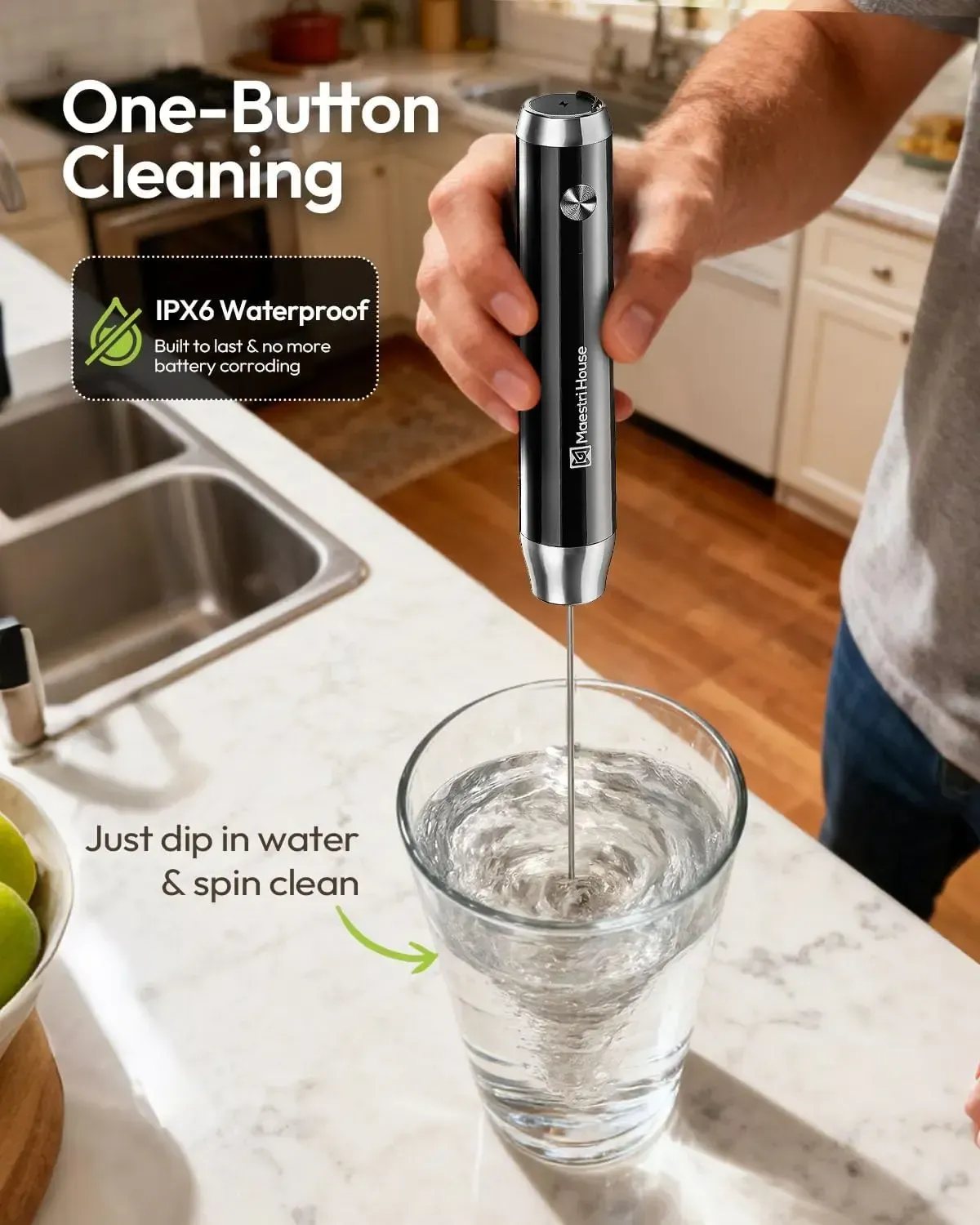 The family needs it - the portable coffee and milk beverage milk dispenser - rechargeable waterproof electric stainless steel stirring rod portable frother