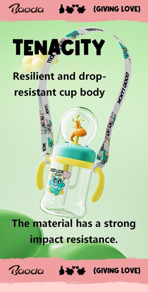 Baby's favorite baoda 9oz Spill-Proof Whale Fountain Sippy Cup – BPA-Free,With handle and strap, Soft Straw, Fun Spray Design, Dishwasher Safe