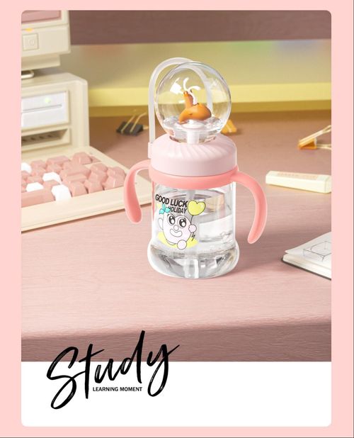 Baby's favorite baoda 9oz Spill-Proof Whale Fountain Sippy Cup – BPA-Free,With handle and strap, Soft Straw, Fun Spray Design, Dishwasher Safe