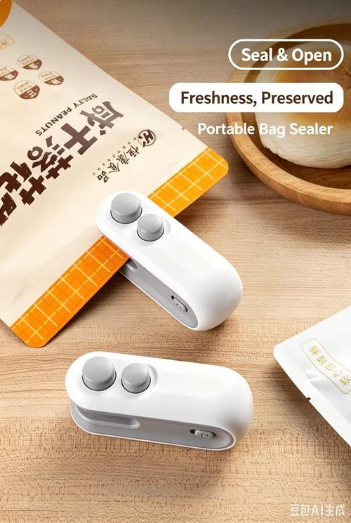 Rechargeable Mini Bag Sealer – 2-in-1 Portable Heat Sealer - Cutter for Food Safety – USB Charging Plastic Bag Resealer Keeps Snacks, Coffee and Pet Food Fresh, Prevents Waste – Perfect  Day Gift