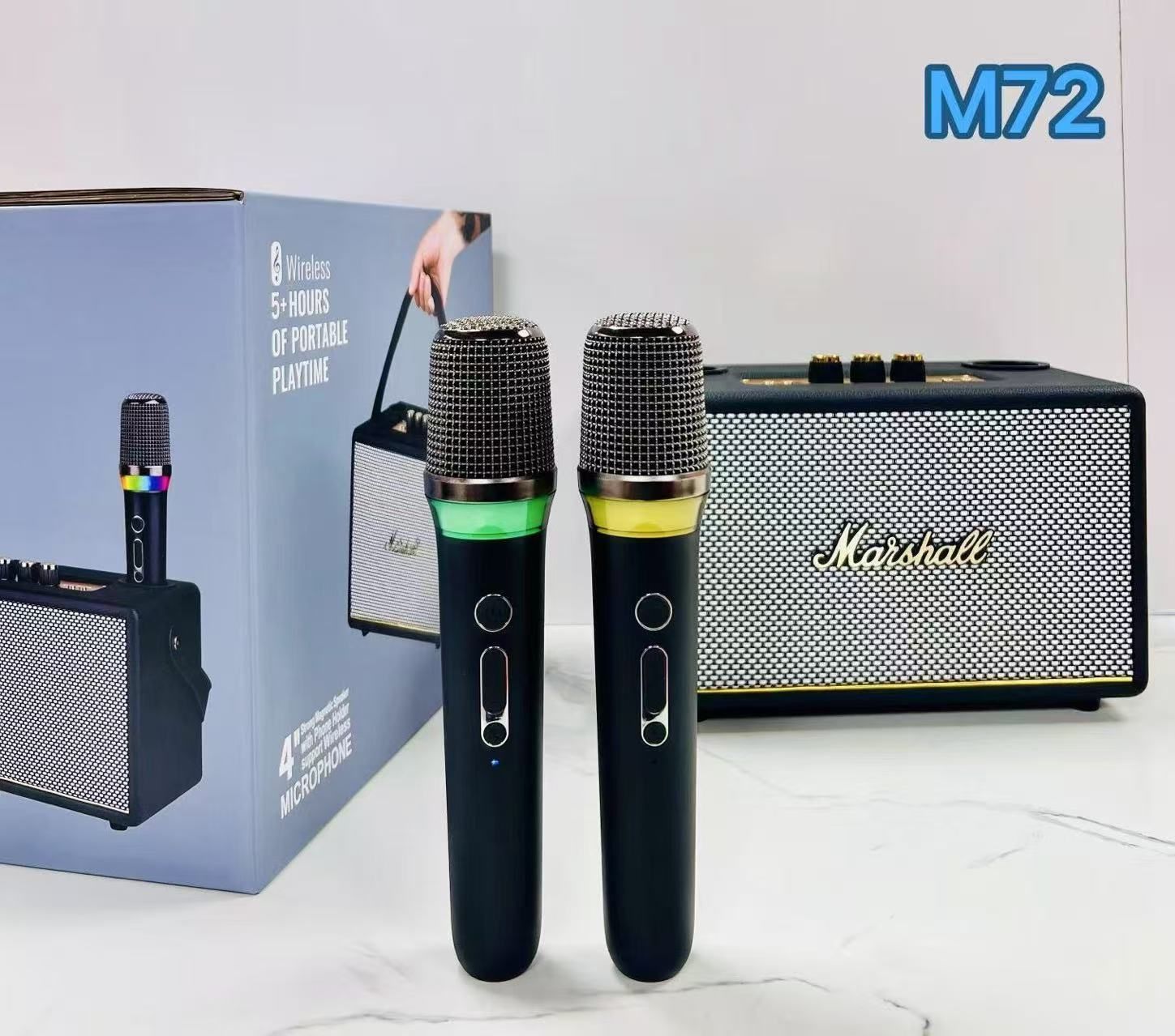 Karaoke speaker bluetooth with wireless microphone portable powerful speaker