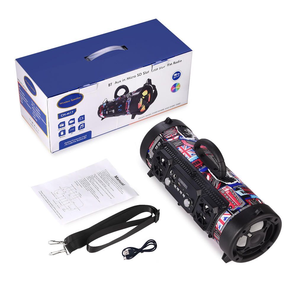 Portable Wireless Speaker Stereo Subwoofer with KTV 3D Sound Effect FM Radio