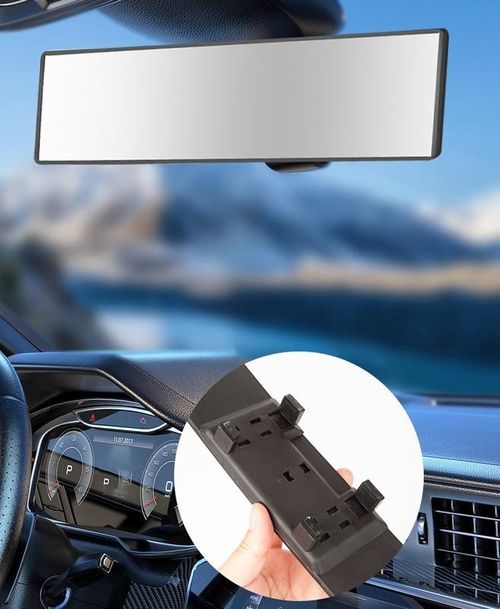 🚗 Drive Safer, See Clearer – ✨ Upgraded 11.8 Wide-Angle Rearview Mirror – For Panoramic, Anti-Glare Vision
