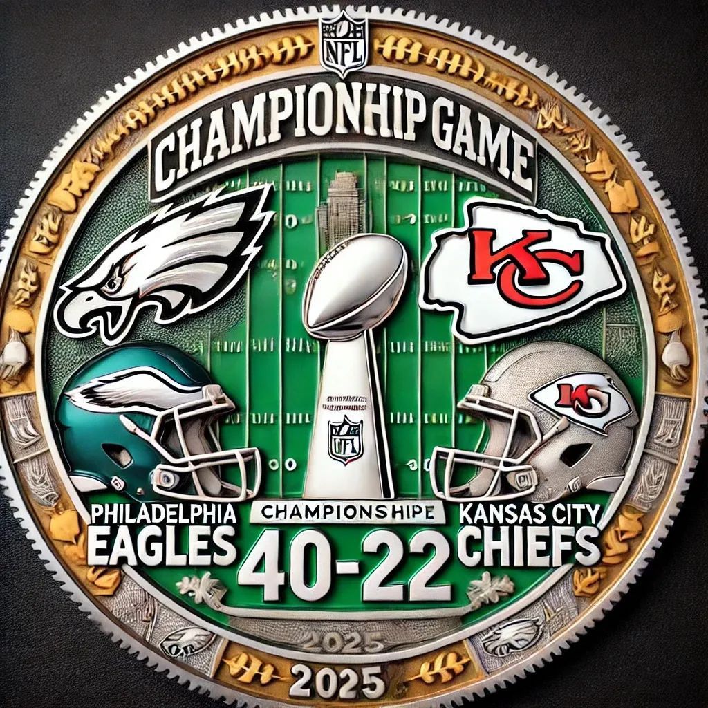 🏈 Philadelphia Eagles Super Bowl Championship Coin 🦅 | LIX Memorial Coin Collection 🌟 | Championship Metal Craft Gift 🎖️