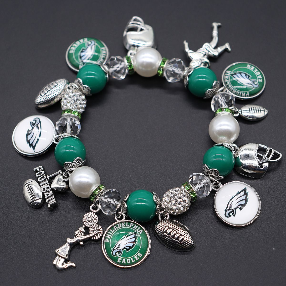 Stretch Beaded NFL Team Bracelet – Show Your Pride with 32 Teams! 🏈💙🧡