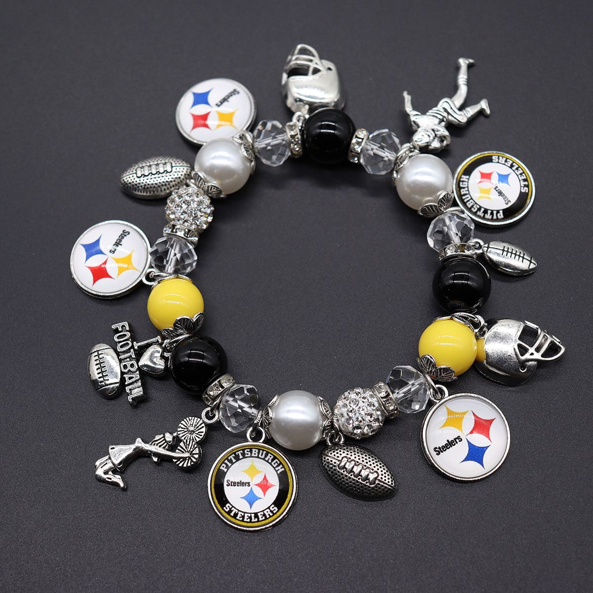 Stretch Beaded NFL Team Bracelet – Show Your Pride with 32 Teams! 🏈💙🧡