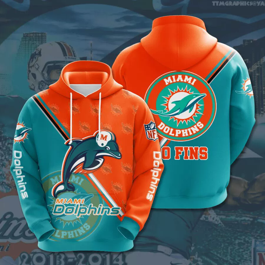 Miami Dolphins Unisex Long Sleeve Hoodie