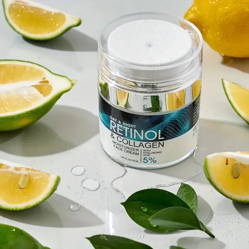 1pc 50ml Retinol Face Moisturizer, Moisturizing Cream With Collagen, Hyaluronic Acid, Vitamin C+E, Soothes Dry Skin, Improves Elasticity, Hydrating Lotion For Women And Men