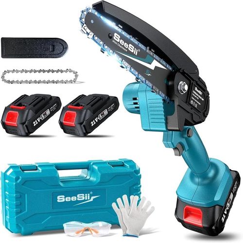 6 Inch Mini Chainsaw Chargeable Handheld Electric Pruning Saw Single Hand Saw Garden Lithium Chainsaw