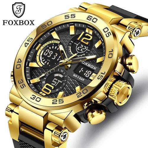 FOXBOX FB0033 Digital Sport Watch for Men Fashion Outdoor Watch Men Top Brand Luxury Waterproof Chronograph Relogio Masculino