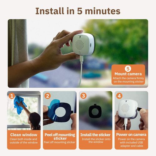 WiFi Indoor Cameras for Home Security with ChroMax Al Color Night Vision