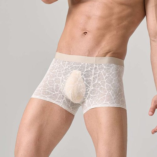 Antibacterial Sexy Leopard Men's Ice Silk Briefs