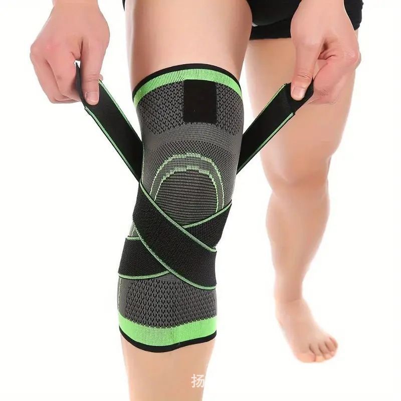 Knee Support Protective Gear Fashion Sports Knee Sleeve Elastic Knitting Knee Brace with Bandage