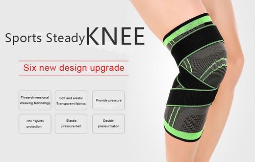 Knee Support Protective Gear Fashion Sports Knee Sleeve Elastic Knitting Knee Brace with Bandage
