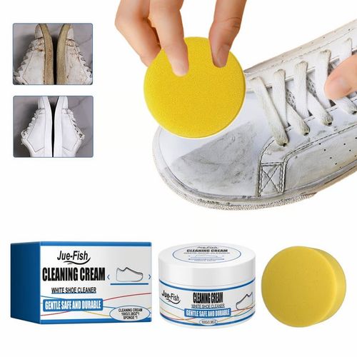 White shoe cleaning cream