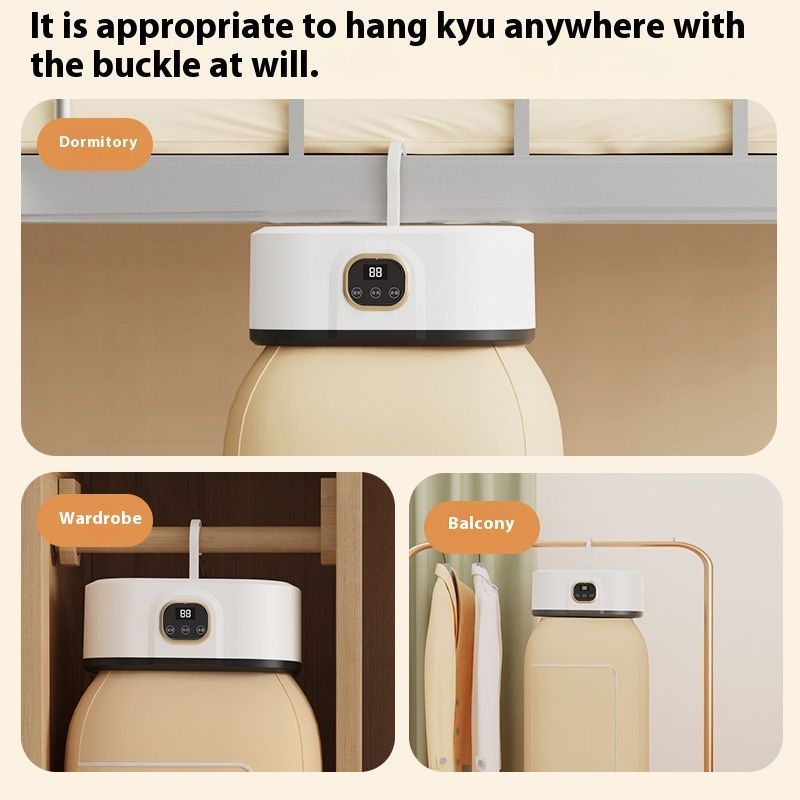 Portable Household Small Drying Machine Baby Clothes Dormitory Foldable Display Screen Dryer