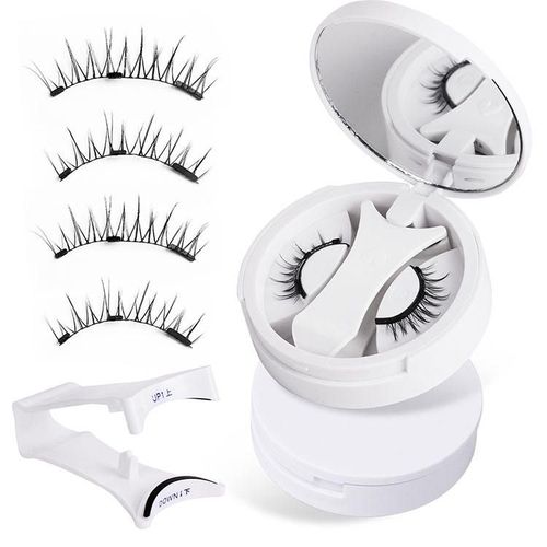High-quality soft long magnetic strip reusable eyelash band with tweezers, natural half false eyelashes, makeup and beauty products