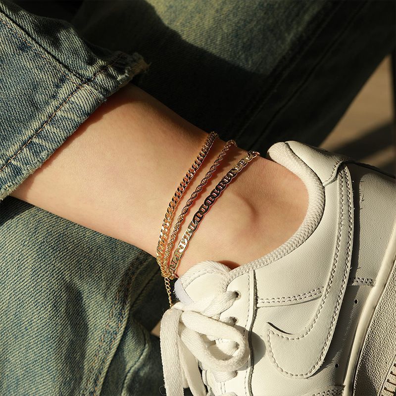 Bohemian anklet golden