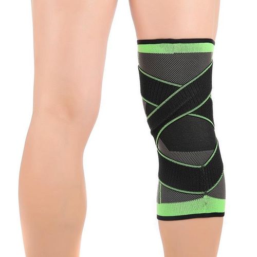 Knee Support Protective Gear Fashion Sports Knee Sleeve Elastic Knitting Knee Brace with Bandage
