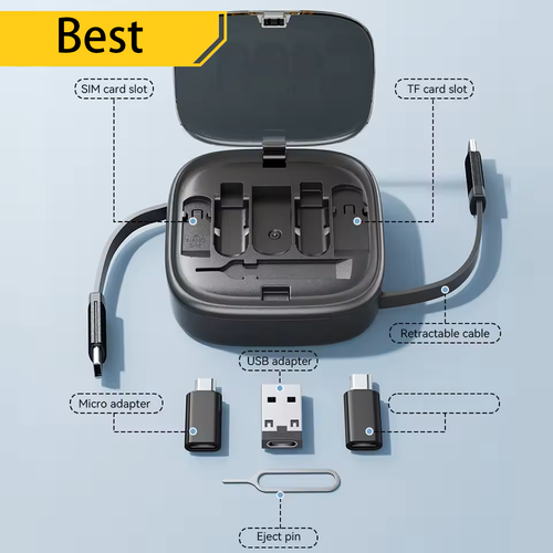 Multi-function charging data cable kit 60w fast charging