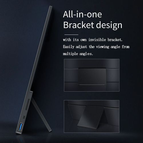 14-inch 1080p ultra-slim Full HD USB-C HDR IPS portable monitor, compatible with PCs, smartphones, and laptops, ideal for gaming and extended display