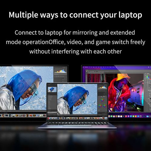 14-inch 1080p ultra-slim Full HD USB-C HDR IPS portable monitor, compatible with PCs, smartphones, and laptops, ideal for gaming and extended display