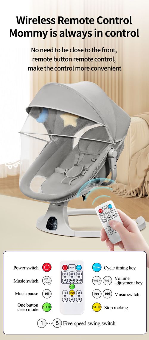 Baby electric rocking chair for newborn baby to sleep multifunctional soothing chair cradle bed