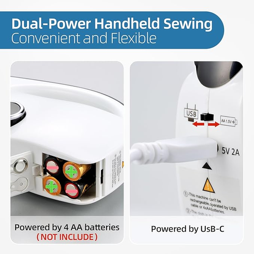 Handheld sewing machine