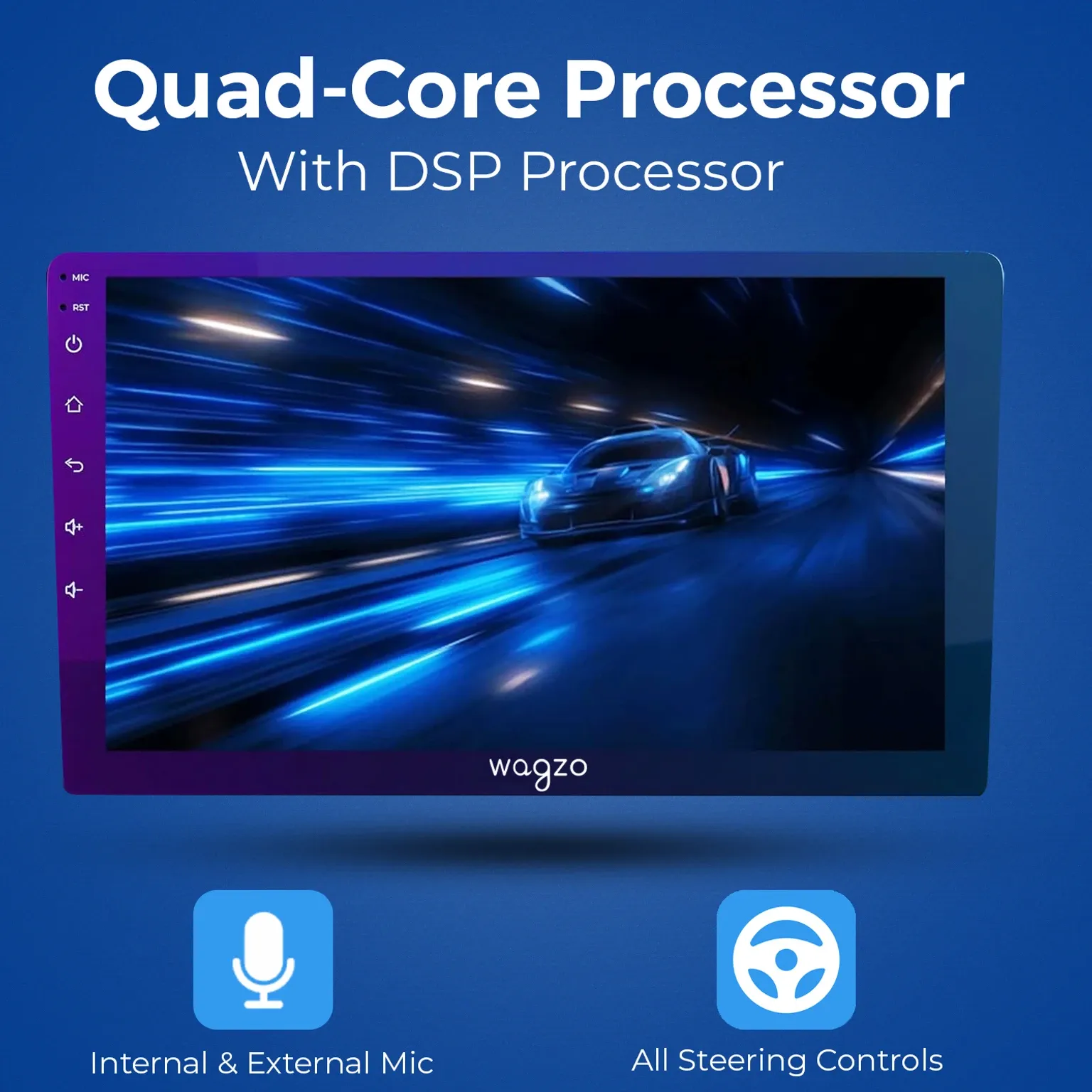 9 Inch Car Android TS7 2GB+32GB, 4th Gen, 4 Core, IPSDisplay, LED CAMERA/WAP-24 Car Stereo (Double Din)